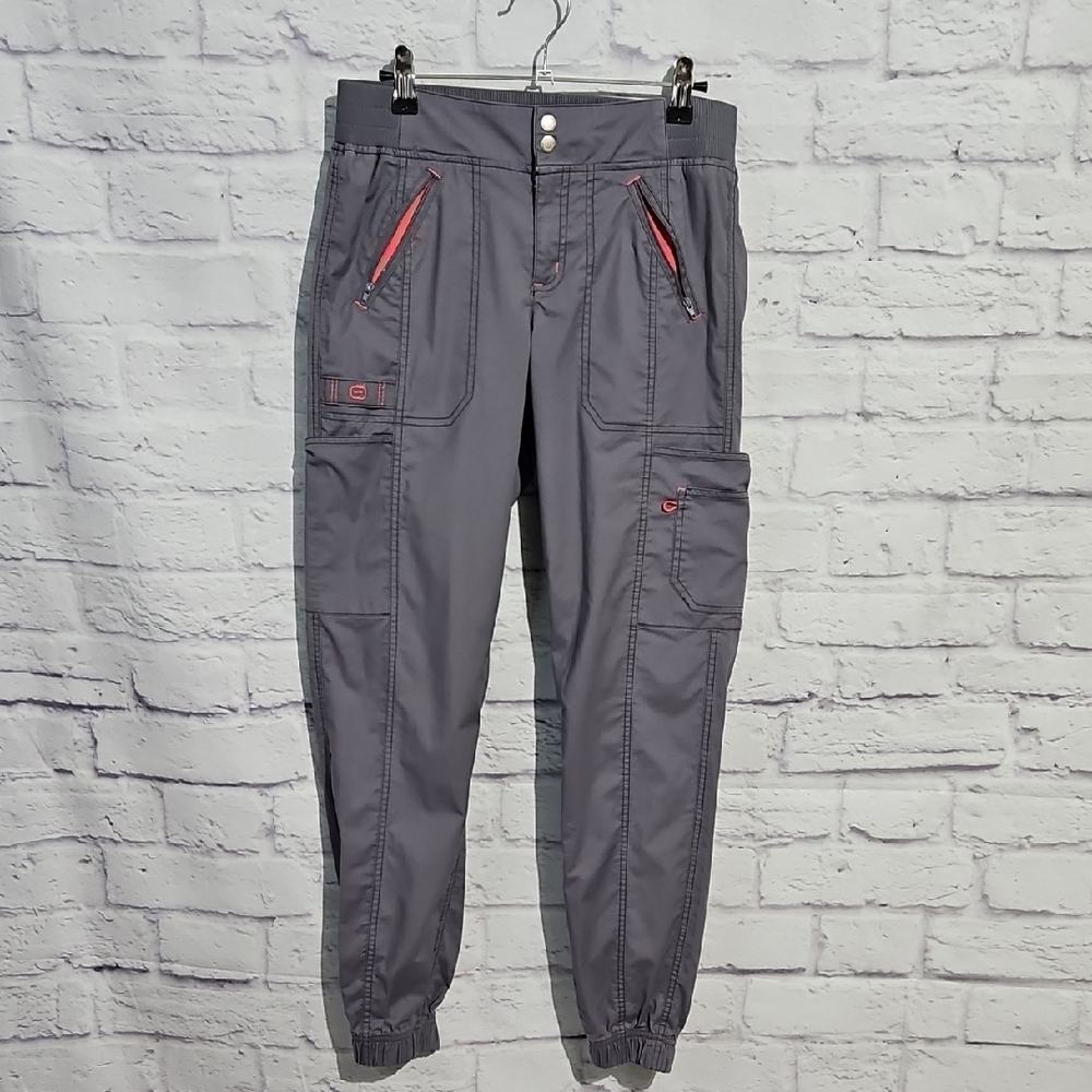 Stylish Scrub Pants Joggers with Pink Details